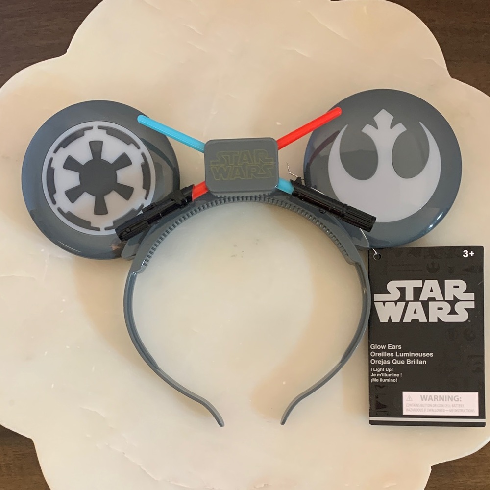 Disney Parks Star Wars Light Up Mickey Mouse Ears Headband
